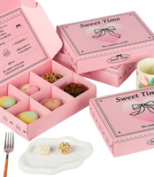Boîte à donuts en papier de qualité alimentaire, boîte de boulangerie, conteneur en papier recyclable, boîte en carton pour macarons à emporter