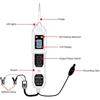 Probador de Circuitos Eléctricos Automotrices Profesional 823, Sonda de Alimentación CC, Herramienta de Diagnóstico, Probador de Continuidad de Circuitos