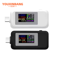 Testeur USB Type-C KWS-1902C, courant 0-5A, tension 4-30V, écran couleur 0,96 pouce, capacité 0-999999mWh, chargeur USB, compteur de puissance
