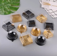 Boîte de rangement mini pour gâteaux, en papier kraft jetable, avec couvercle en forme de dôme, pour gâteaux de lune, pâtisseries au jaune d'œuf, emballage estampé