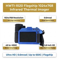 Caméra thermique radiométrique Haowei HWTI-1020 Ultra HD 1024x768 avec écran 1280x768, 7 palettes de couleurs, 30Hz, <0.05C