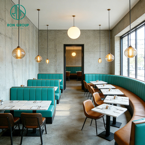Juego de Mesa y Sillas de Mármol para Cafetería y Restaurante, Sofá, Asientos de Banco - Product Image 6