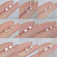 Pendientes de plata 925 para estudiantes femeninas nicho diseño Simple sentido pendientes avanzados 2023 nuevos pendientes de estilo Ins de moda