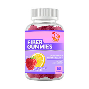 Gomitas de Fibra de Raíz de Achicoria OEM ODM, Favorecen la Digestión, la Salud Intestinal y la Regularidad, Gomitas de Fibra de Frambuesa y Limón - Product Image 1