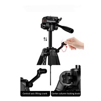 Trépied de voyage robuste 2,1 m en alliage de fer léger pour téléphone portable et appareil photo reflex numérique, support pliable antidérapant pour vlog en extérieur