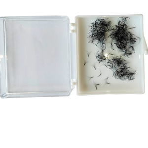 Extensions de cils pré-faits Nhu Y Eyelash NY7D 7D en plateau, volume complet, application ultra-rapide, longueurs mixtes 15mm, noir, doux - Product Image 3