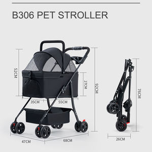 Am-एज़ोन हॉट बिक्री फोल्डेबल पालतू कुत्ते ट्रोली - Product Image 2