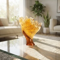 ArtFamily – Nouveauté : Décoration artisanale en verre et cristal moulé, style artistique populaire, pour Halloween, Noël et la Saint-Valentin