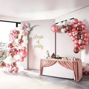 136 pezzi oro rosa arco palloncino decorazioni per feste in oro rosa, palloncini in oro rosa per compleanno proposta di matrimonio festa a sorpresa