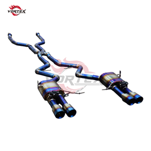 Échappement Catback VORTEX Grade 5 Ti Valvetronic pour BMW E90/E92 M3 4.0L 2007-2013 Embouts Brûlés Arc-en-ciel X-Pipe Échappement de Course - Product Image 1