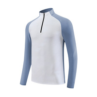 Les nouveaux produits d'automne et d'hiver pour hommes sont confortables, hauts élastiques, à manches longues et demi-tirés, minces et respirants pour hommes