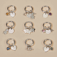 Bijoux en acier inoxydable personnalisés, breloques à ressort DIY, pendentifs nom, date, cœur, étoile, cadeau de Noël pour femmes