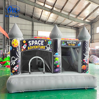 Château gonflable pour enfants sur le thème de l'espace intérieur, lit de saut et toboggan combinés, équipement de divertissement pour la maison