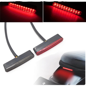 Mingmot CH-2070B Red ABS Sửa Đổi <span class=keywords><strong>LED</strong></span> Phía Sau Đuôi Ánh Sáng Cho Xe Máy Trang Bị Thêm/Nâng Cấp Mini Phanh Dài Dải Phụ Kiện - Product Image 2