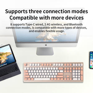 HengYu New 108-Key LED Backlit Kailh Axis Body Triple-Mode Silent Wireless USB Type-C Gaming Mechanical <b>Keyboard</b> Hot-Swap - Product Image 4