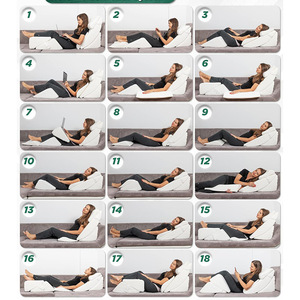 Du Babo Wedge <b>Pillow</b> Memory Foam 17x19x9.5 Inch Breathable <b>Reading</b> Bed Rest Support Cushion - Product Image 2