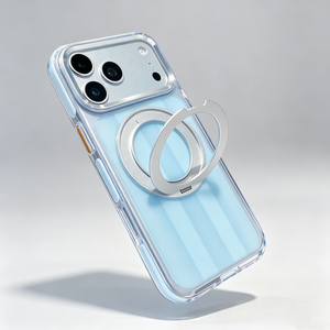 Nueva Funda Magnética para Teléfono con Bloques de Color Mate para iPhone 18 17 Pro Max con 360 °   Funda Protectora Antigolpes con Marco de Anillo Metálico - Product Image 1