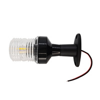 Lumière annulaire LED omnidirectionnelle 360° en plastique 54x128 pour mât de bateau, lumière de navigation blanche pour navires, bateaux, yachts, ancre et arrière de bateau