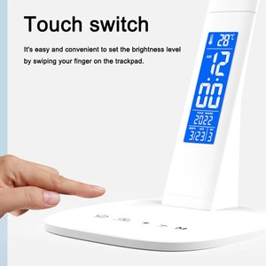 โคมไฟตั้งโต๊ะ LED พร้อมปฏิทินนาฬิกาปลุกอุณหภูมิ 3 โหมดแสงสว่าง โคมไฟอ่านหนังสือป้องกันดวงตา โคมไฟตั้งโต๊ะสำหรับห้องนอนนักเรียน - Product Image 6