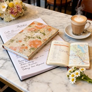 Cuaderno A5 Naranja con Soporte para Mano, Diario de Alta Calidad Lujosamente Decorado, Regalo para Niñas con Apariencia Impresionante - Product Image 2