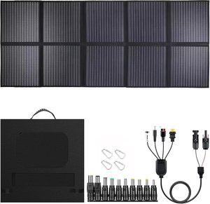 แผงโซลาร์เซลล์ ALECTER 1000W แบบพับได้ 10 แผง ETFE ประสิทธิภาพสูง 25% กันน้ำ IP65 เครื่องชาร์จพกพาสำหรับสถานีไฟฟ้า รถบ้าน และการตั้งแคมป์ - Product Image 1