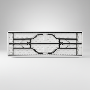 Table pliante d'extérieur avec pieds en acier, en plastique HDPE blanc, pour pique-nique, jardin, événements, <span class=keywords><strong>camping</strong></span> - Product Image 3