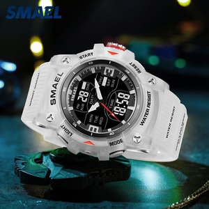 Reloj Deportivo Cronógrafo SMAEL 8117 Resistente al Agua, Reloj de Pulsera Electrónico Analógico-Digital Luminoso con Alarma, Correa de TPU para Buceo - Product Image 5