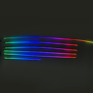 Lampe d'ambiance décorative à commande par application ADT, décoration intérieure du tableau de bord, bande lumineuse en acrylique, 18 en 1, lumière d'ambiance LED RGB pour voiture - Product Image 5