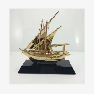 Modèle de bateau à voile en métal plaqué or, 3 cadeaux, Souvenir K9