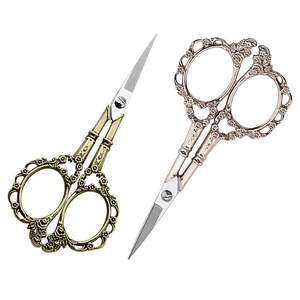 Cổ Hoa Mận Thiết Kế Thợ May Kéo Mịn OEM Thép Không Gỉ Với Biểu Tượng Tùy Chỉnh Cho Thêu Cắt Công Cụ Tự Làm - Product Image 3