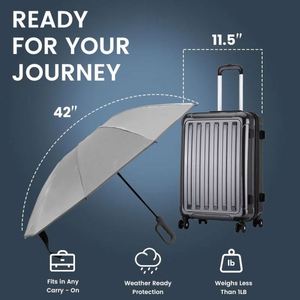 Contemporary Limited - Time Offer Folding Umbrella Fully-Automatic Affordable Umbrella with Bag <b>Hook</b> - Product Image 2