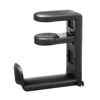 Support de casque rotatif et étanche à fixation flexible – Support de casque de jeu PC réglable à clipser sous le bureau