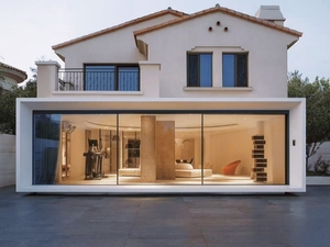 Puertas Corredizas Exteriores de Aluminio con Marco Delgado y Doble Vidrio Templado, Diseño Minimalista, Puertas Estrechas para Casa Moderna - Product Image 1