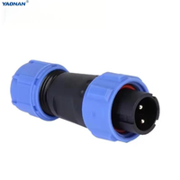 Connecteur d'aviation circulaire étanche IP68 SP13 SP17 SP21, 2-9 broches, avec verrouillage par filetage, mâle/femelle, pour LED, solaire et contrôle industriel