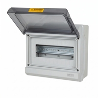 Boîtier de distribution étanche IP65 en plastique pour disjoncteurs MCB, montage en surface extérieur, rail DIN, avec couvercle transparent