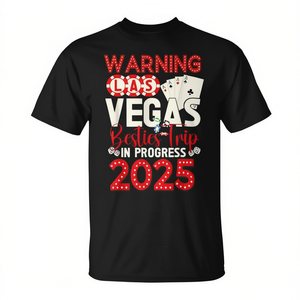 Camiseta moderna negra pequeña para adultos Matching Besties Trip Las Vegas 2025 - Product Image 2