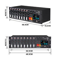 Console de mixage audio BHA UT9FX 9 canaux à montage en rack avec 99 effets DSP intégrés, 1 sortie auxiliaire FX, 1 sortie auxiliaire AUX, garantie usine OEM 12 ans, CE FCC