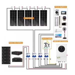 ระบบพลังงานแสงอาทิตย์สำหรับบ้าน 3KW 5KW 10KW 15KW 20KW 30KW ระบบพลังงานแสงอาทิตย์แบบไฮบริด - Product Image 1