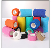 Bande de compression élastique auto-adhésive non tissée pour le sport, soutien du poignet, de la cheville, du coude et du mollet, pour l'entraînement (en rouleau)
