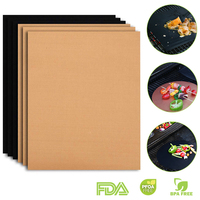 Feuilles de cuisson pour Barbecue, 2 pièces, tapis de protection antiadhésif pour Grill, PTFE, revêtement de four