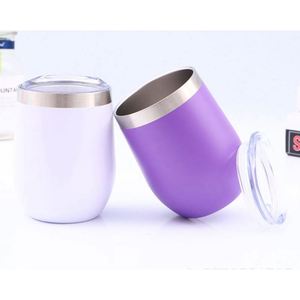 Design 12oz Food Grade 18/8 Stainless Steel Vacuum Insulated Double Wall Egg Shape Mug Water Coffee Wine Tumbler - Product Image 5
