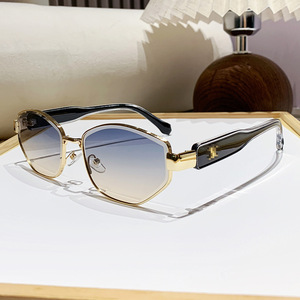 Gafas de sol con montura metálica a la moda para mujer, protección UV400, gafas de sol para conducir, estilo rectangular, para adultos - Product Image 3