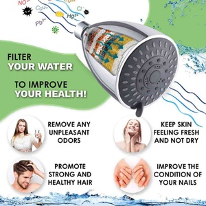 Showerhead Bathroom Faucet Cleaner 15 Stages Heavy Metals Filtration Water Outlet Purifier Kits Universal Chrome <b>Shower</b> <b>Head</b> Arm - Product Image 5