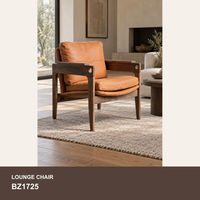Fauteuil d'appoint moderne en similicuir, rembourré, avec structure en bois massif, siège individuel pour salon, hall d'hôtel