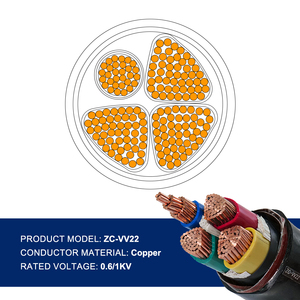 ZC-VV22 0.6/1kv सी-क्लास लौ मंदक कॉपर स्टील बख्तरबंद pvc केबल 4-कोर 4-240 मिमी - Product Image 4