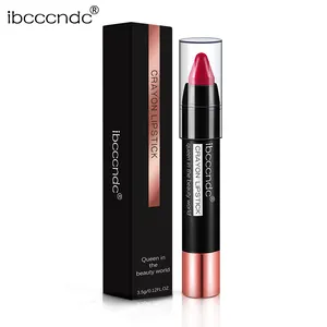 ยี่ห้อCrayonออกแบบMatteลิปสติกNude Lip Stickกันน้ำสวมใส่Matt Lips Batomแต่งหน้า