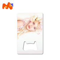 Ouvre-bouteille de sublimation à motif de logo 2D double face personnalisable, cadeau de promotion d'entreprise personnalisé