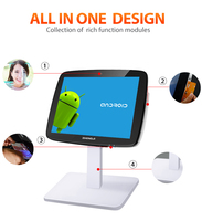 ZHONGJI A014 Nouvelle caisse enregistreuse tactile pliable Android 15,6 pouces en métal, stockage 128 Go, 16 Go de RAM, garantie de 2 ans