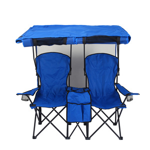 One Piece Sunshade <b>Double</b> Folding Garden <b>Chair</b> <b>Camping</b> & Beach Outdoor Oxford Fabric - Product Image 4