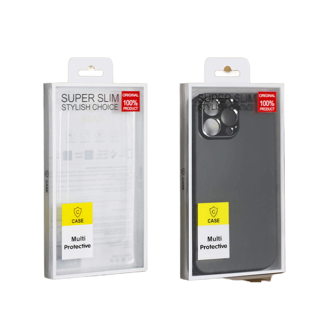 Customize Design PVC Plastic Clear Phone Case Box Packaging for Mobile Phone Accessories Consumer Electronics